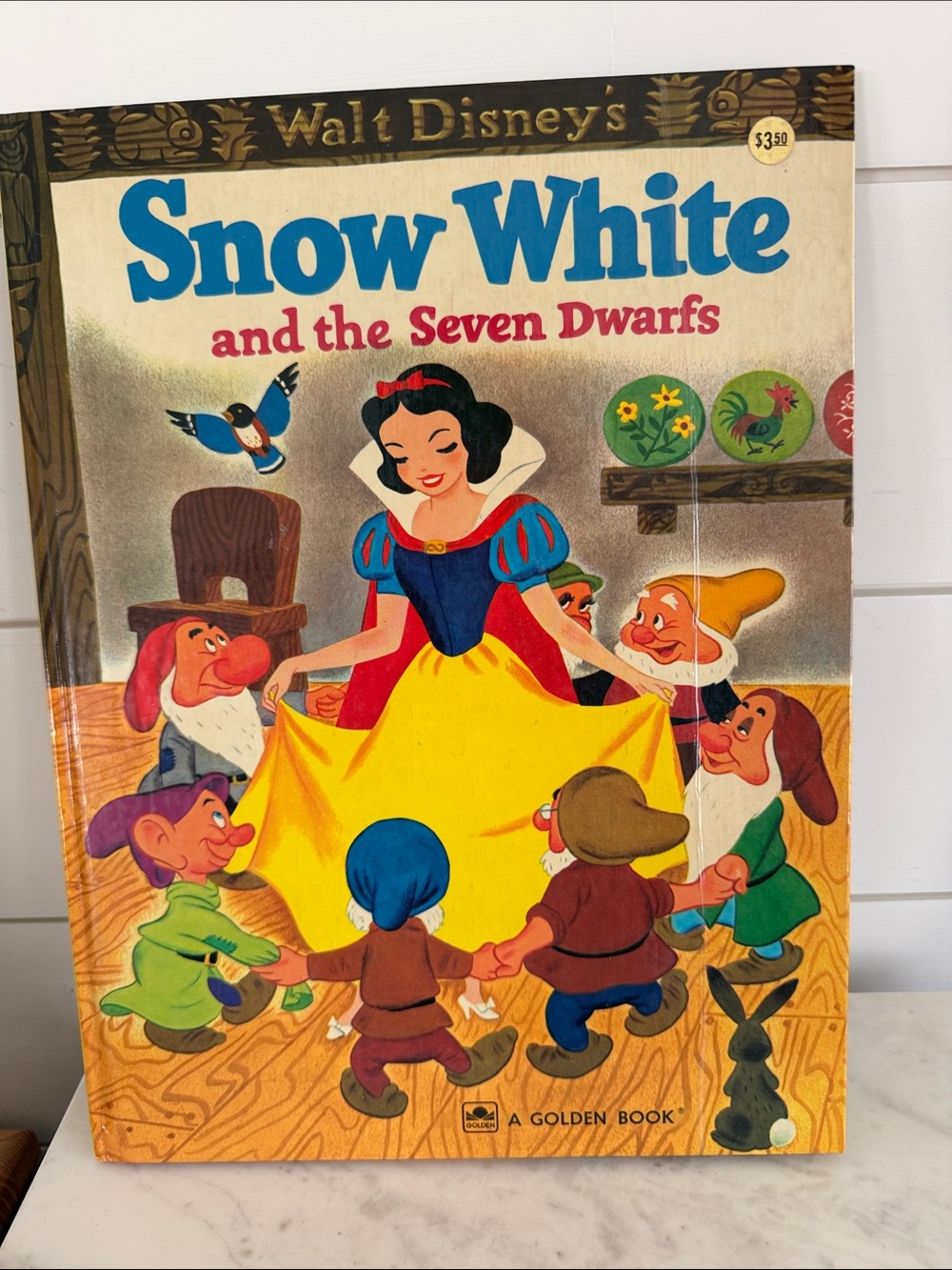 Vintage Walt Disneys Snow White & The Seven Dwarfs Hardcover Book